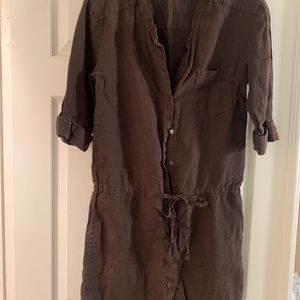 James Perse Brown Button Down Dress Women’s size 2